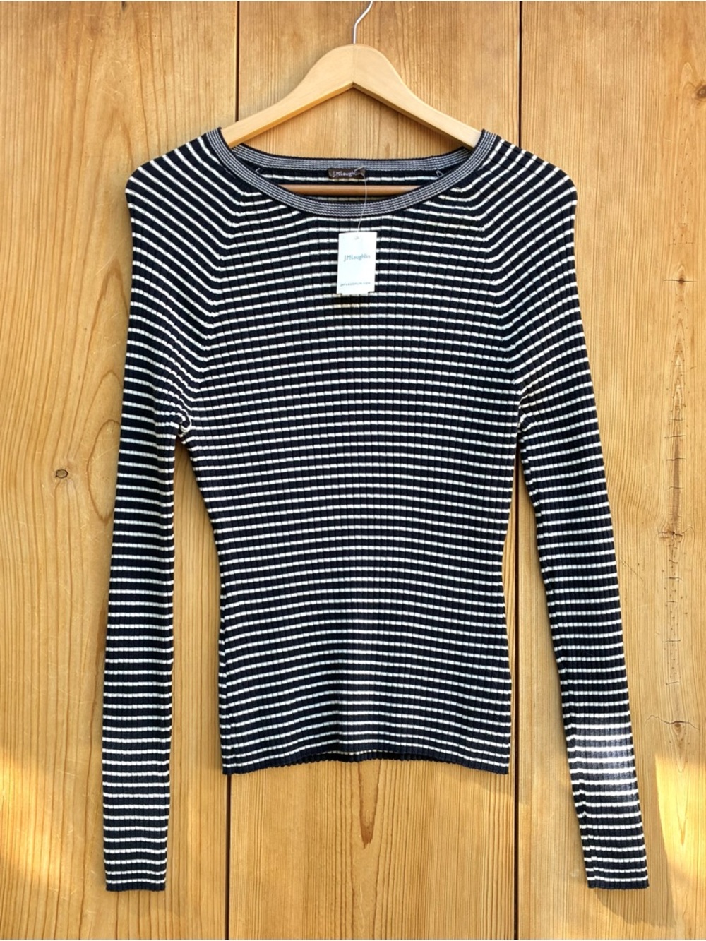 J. McLaughlin NWT Marino Striped Women’s Sweater Sz Large